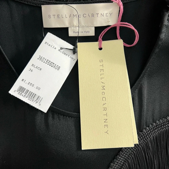 Stella McCartney Fringe Trimmed Sleeveless Top Black Size 36 / US 0-2 - Picture 8 of 11